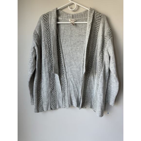 Sundance Gray Jacket Women's S Cardigan Sweater Boho Angora Rabbit Hair Blend - Picture 1 of 7